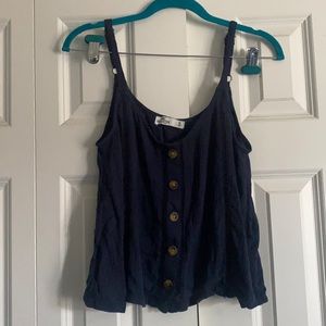 Navy Flowy Hollister Tank Small